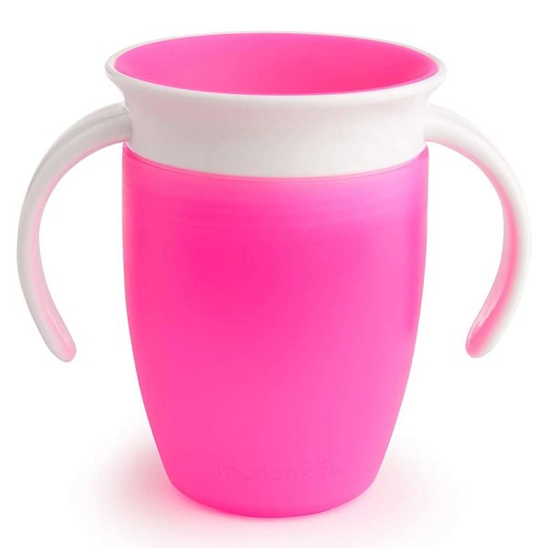 Copo Treinamento 360 graus c/ tampa 207ml rosa - Munchkin - 251855 - Image 3