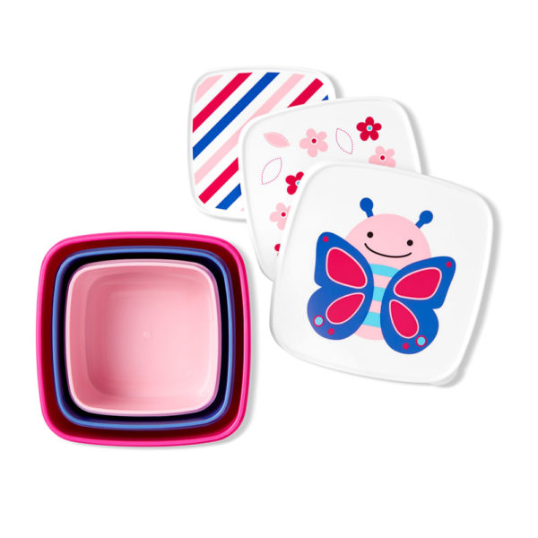 Kit c/ 3 Porta Snacks Zoo Borboleta - Skip Hop - 3957