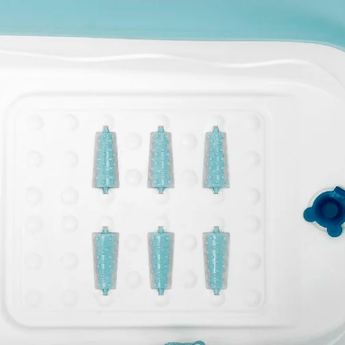 Banheira Dobravel Extra Grande Azul Baby Pil: peças qualidade você
