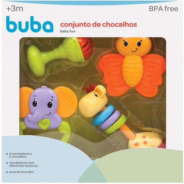 Conjunto de Chocalhos Baby Fun - Buba - 10650