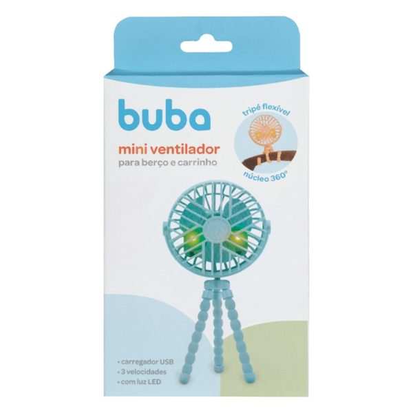 Mini Ventilador p/ Berço e Carrinho azul- Buba - 13210