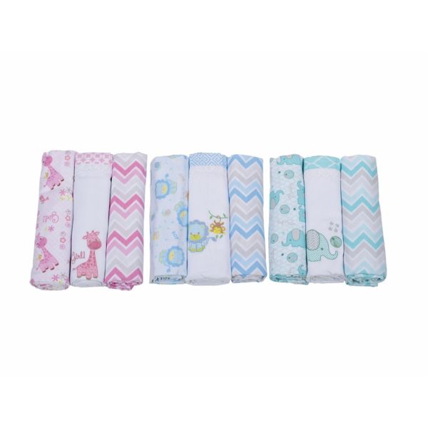 Kit Manta Cueiro c/ 3un Loupiot Classic Estampado verde - Minasrey - 5314 - Image 3