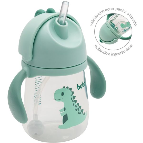 Copo Dino com Alça Removível verde água - Buba - 11826 - Image 2
