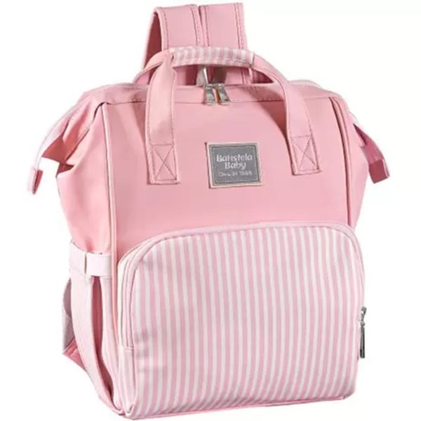 Mochila Urban Listrada rosa - Batistela Baby - 054MORS