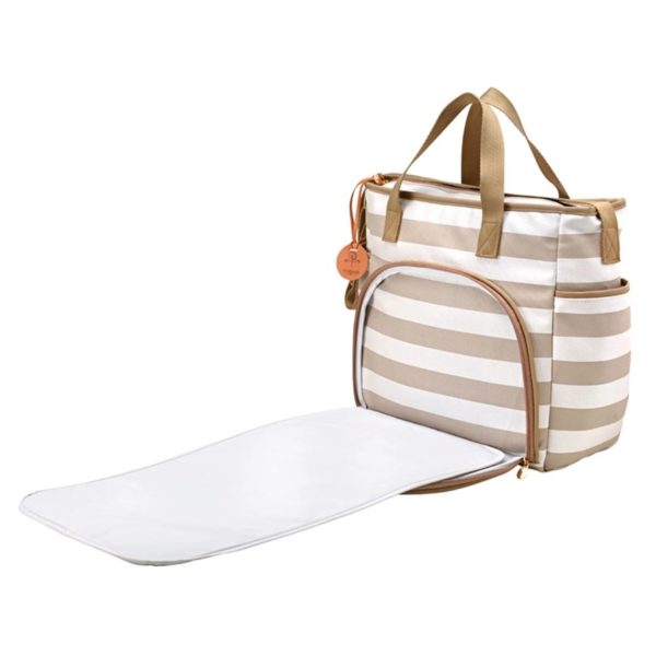 Bolsa Grande Listras Marfim - Pirulitando Baby - 881MF - Image 2