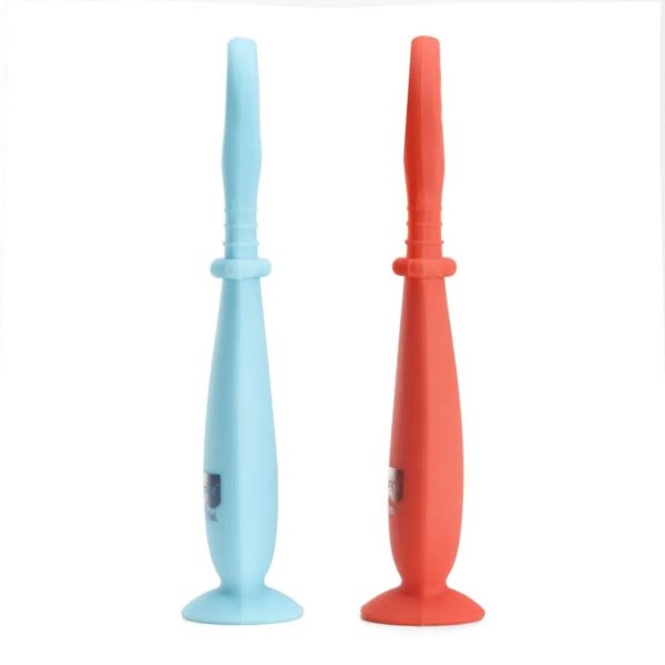 Colheres de Treinamento Fase 1 e 2 c/ Ventosa Yummy! azul/vermelho - Fisher-Price - BB1187 - Image 4