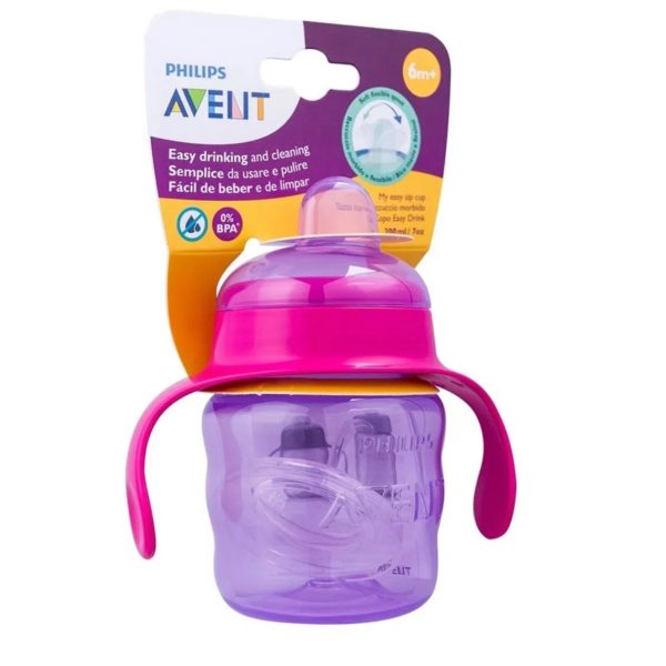 Copo Classic Spout Cup com Bico de Silicone 200ml lilás – Philips Avent - SCF551/03