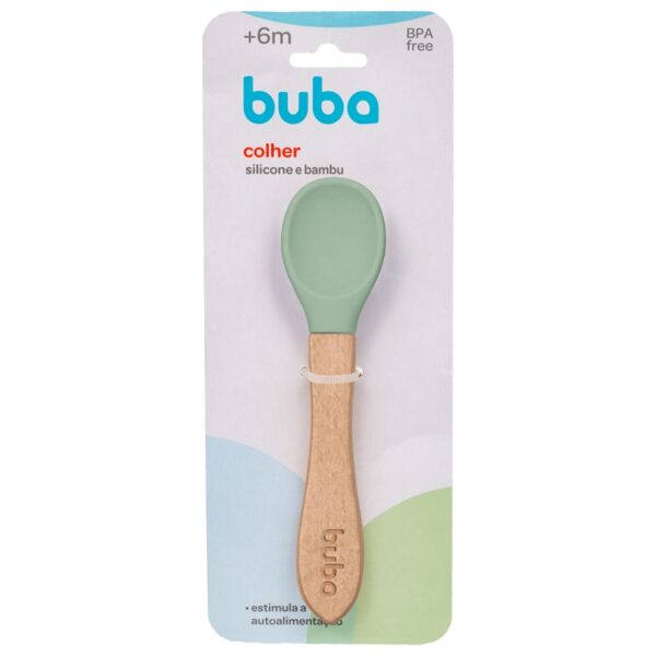 Colher em Silicone e Bambu Verde - Buba - 15824