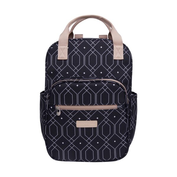 Mochila Média Felicidade Preta c/ Bolso Térmico - Pirulitando - 636PT