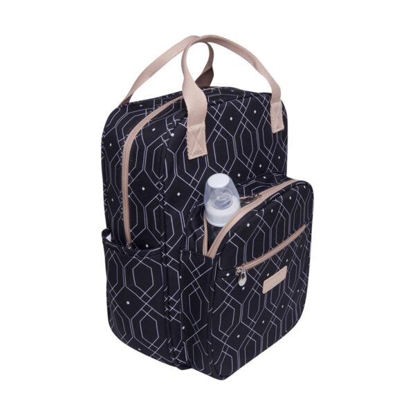 Mochila Média Felicidade Preta c/ Bolso Térmico - Pirulitando - 636PT - Image 2