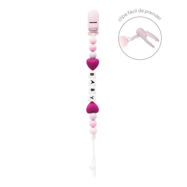 Prendedor de Chupeta Baby Rosa - Buba - 11941 - Image 3