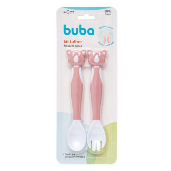 Kit Talher Flexível Coala Rosa - Buba - 16237