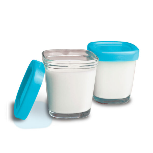 Potes de Vidro p/ Leite e Papinha 150 ml Azul - Clingo - C2410 - Image 2