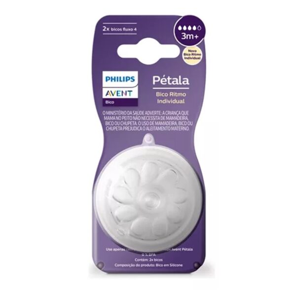 Bico Pétala 3.0 nº4 3m+ Ritmo Individual 2un - Philips Avent - SCY964/02