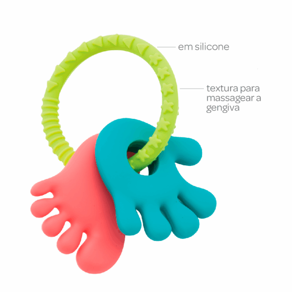 Mordedor em Silicone Mãozinha e Pezinho Rosa e Azul - Buba - 11937 - Image 3