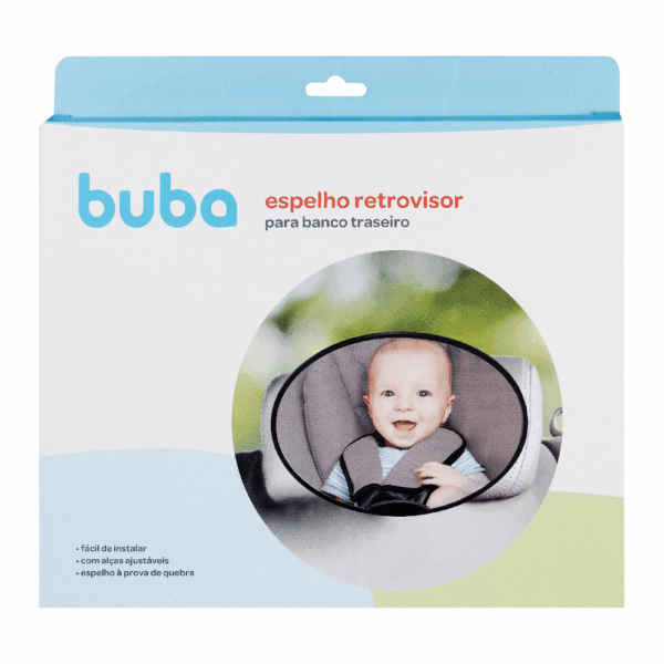 Espelho Retrovisor p/ Banco Preto - Buba - 13242