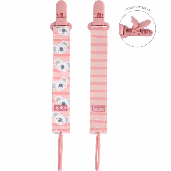 Kit Prendedor de Chupeta Coala Rosa c/ 2un - Buba - 14496 - Image 5