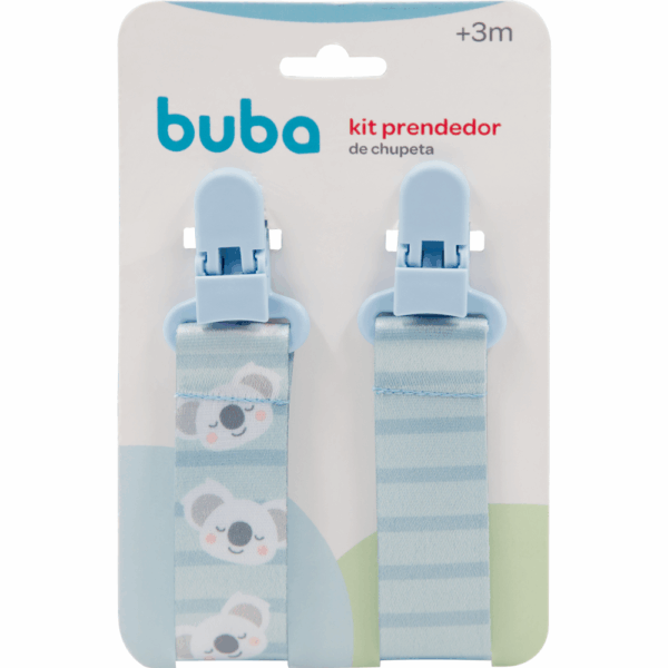 Kit Prendedor de Chupeta Coala Azul c/ 2un - Buba - 14497
