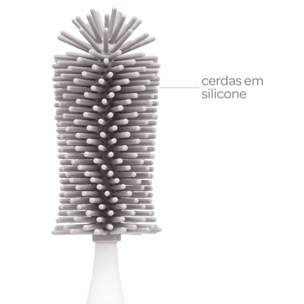 Escova p/ Mamadeira em Silicone Cinza - Buba - 16276 - Image 6