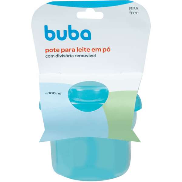 Pote p/ Leite em Pó c/ Divisória Azul - Buba - 7762
